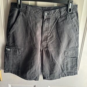 Wrangler Black Cargo Shorts for Men